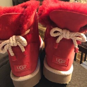 UGG | Shoes | Uggs Size Red With Rope 